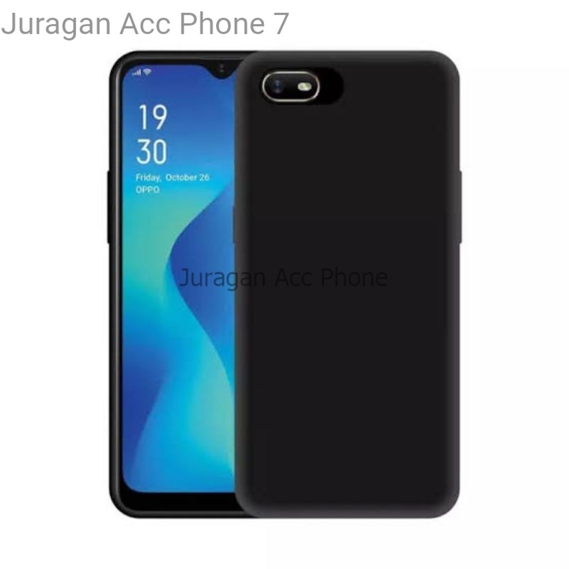Soft Case Blackmatte Oppo A1K Casing Silikon  Black Matte Hitam Polos Oppo A1K Murah Original