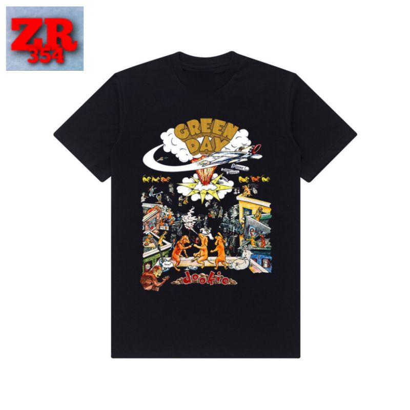 KAOS GREEN DAY | KAOS BAND GREEN DAY DOOKIE | T SHIRT BAJU DISTRO MUSIK PUNK ROCK PRIA WANITA ANAK D