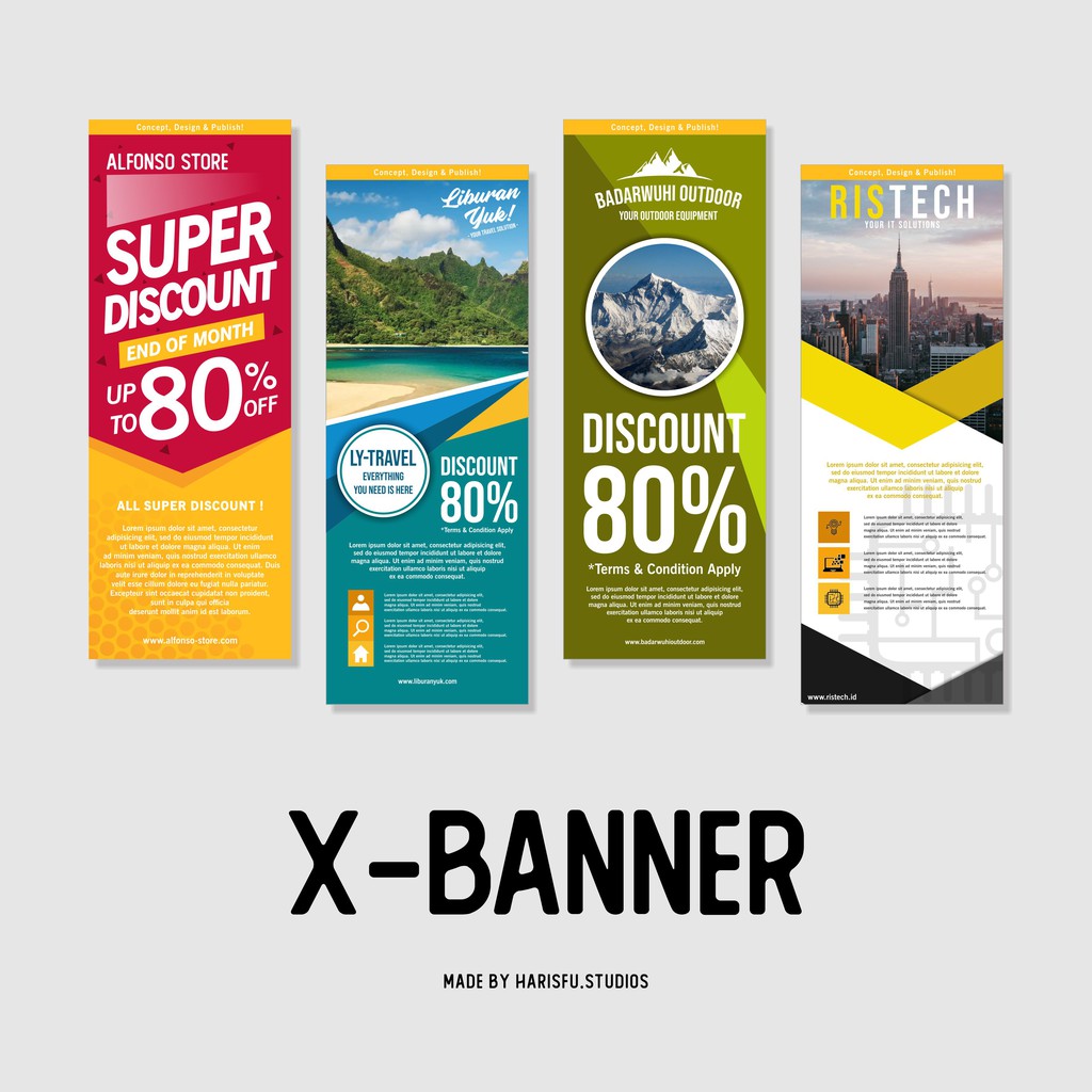 Jasa Desain X Banner Premium Design Only Shopee Indonesia