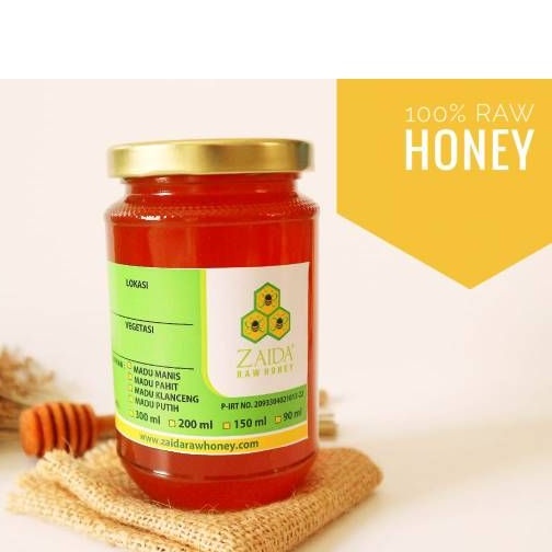 Madu Hutan Zaida 1 Jar 300ml ( Zaida Raw Honey)