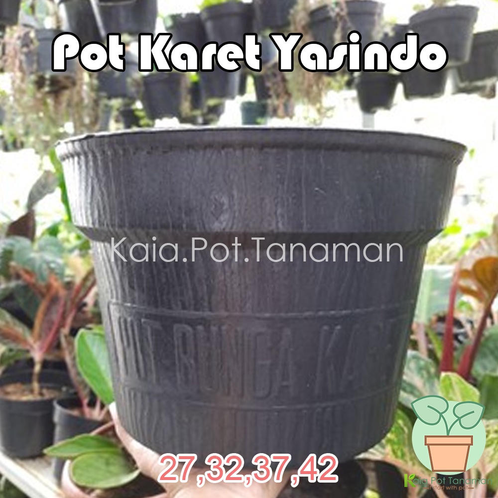 [ISI 3 PCS] Pot Karet Besar Yasindo Ukuran 42 cm / Pot Bunga Karet CAP KUDA MAS