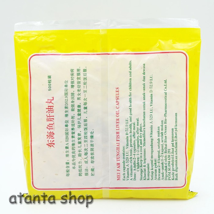 

mei fah tunghai fish liver oil 500 capsules