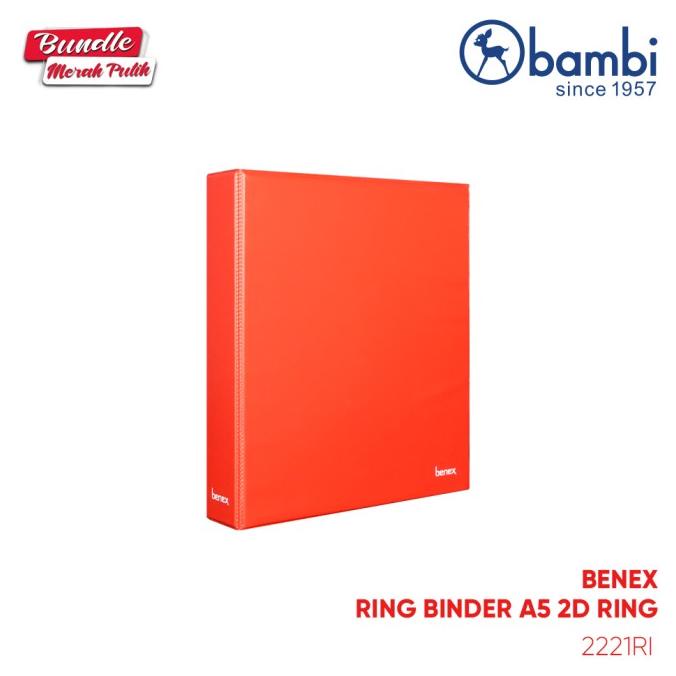 

Benex Ring Binder D-Type 2 Ring A5 2221 Edisi Kemerdekaan MERAH PUTIH