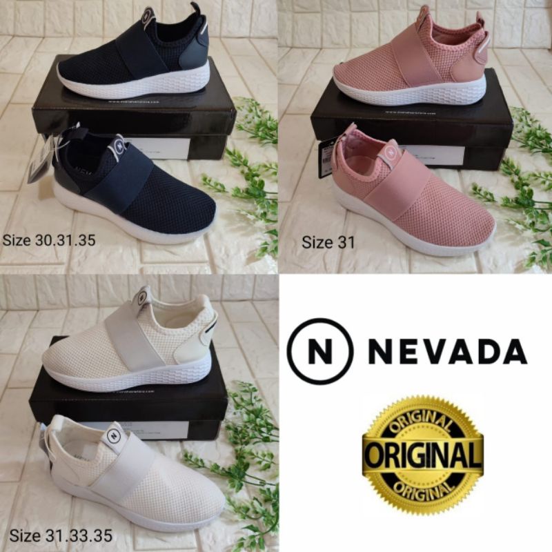 Sepatu Sneakers Anak Tanpa Tali Merk Nevada Asli Matahari