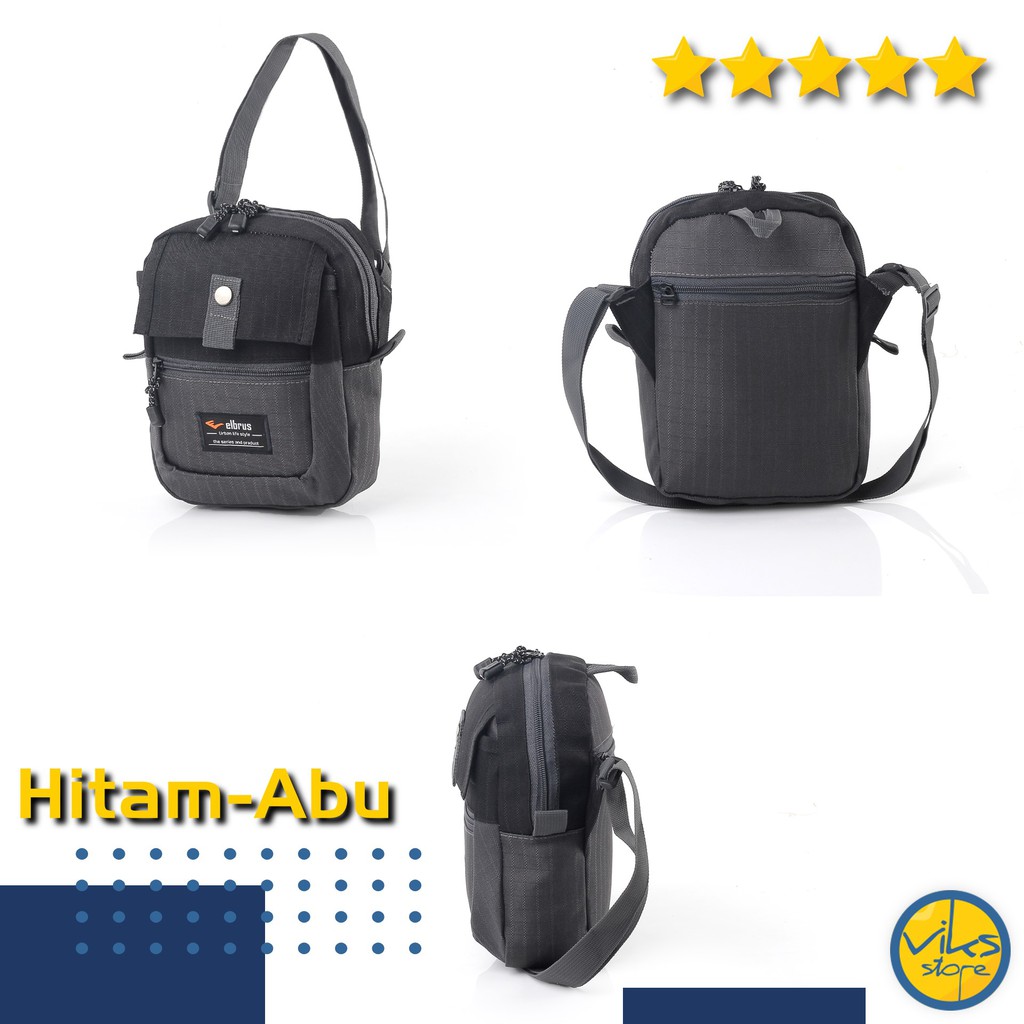 Tas Selempang Pria Cowok Sling Bag Elbrus Original Slingbag Tas Gantung Kecil Hp Dompet Multifungsi Simple