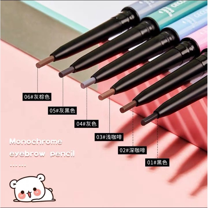 LAMEILA 838 1 SET 6 PCS Alis Eyebrow Geometry Colors Double Heads Eyebrows LS