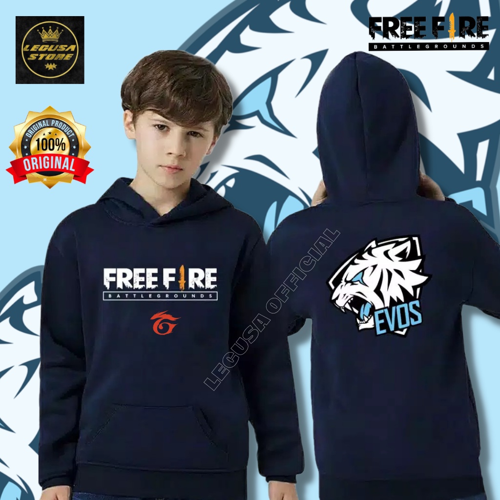 Jaket Sweater Hoodie Anak Free Fire Evos / Sweater Heroic Angel Free Fire