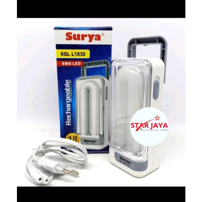 LAMPU EMERGENCY SURYA SHL V7501 FROSTED/SQL 18L FROSTED/SQL L1830