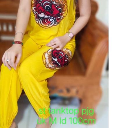 ➳ setelan baju bali barong tank top size M-L-XL-XXL celana panjang ✦