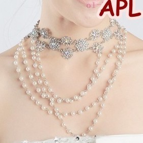 [READY STOK] KALUNG PENGANTIN AKSESORIS WEDDING NECKLACE MUTIARA APL003