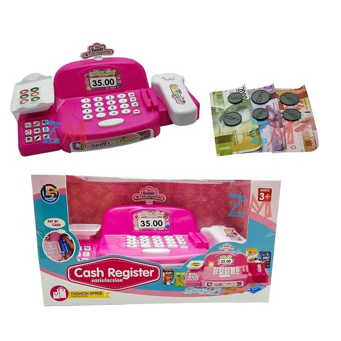 G5T4ht Cash Register Lk-1 - Mainan Anak Kasir Mini Market - Biru Re30604GH