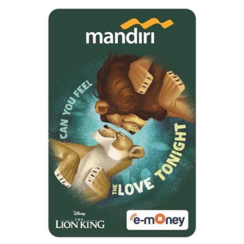 Mandiri eMoney The Lion King - Simba &amp; Nala ORI /Like eTOLL Tapcash Flazz or Brizzi