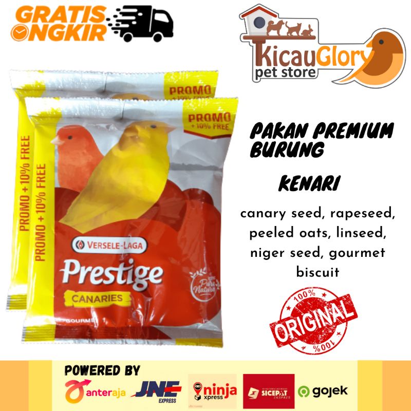 Prestige Kenari Sachet Plastik Prestige Canary Gourmet Versele Laga Pakan Burung Kenari