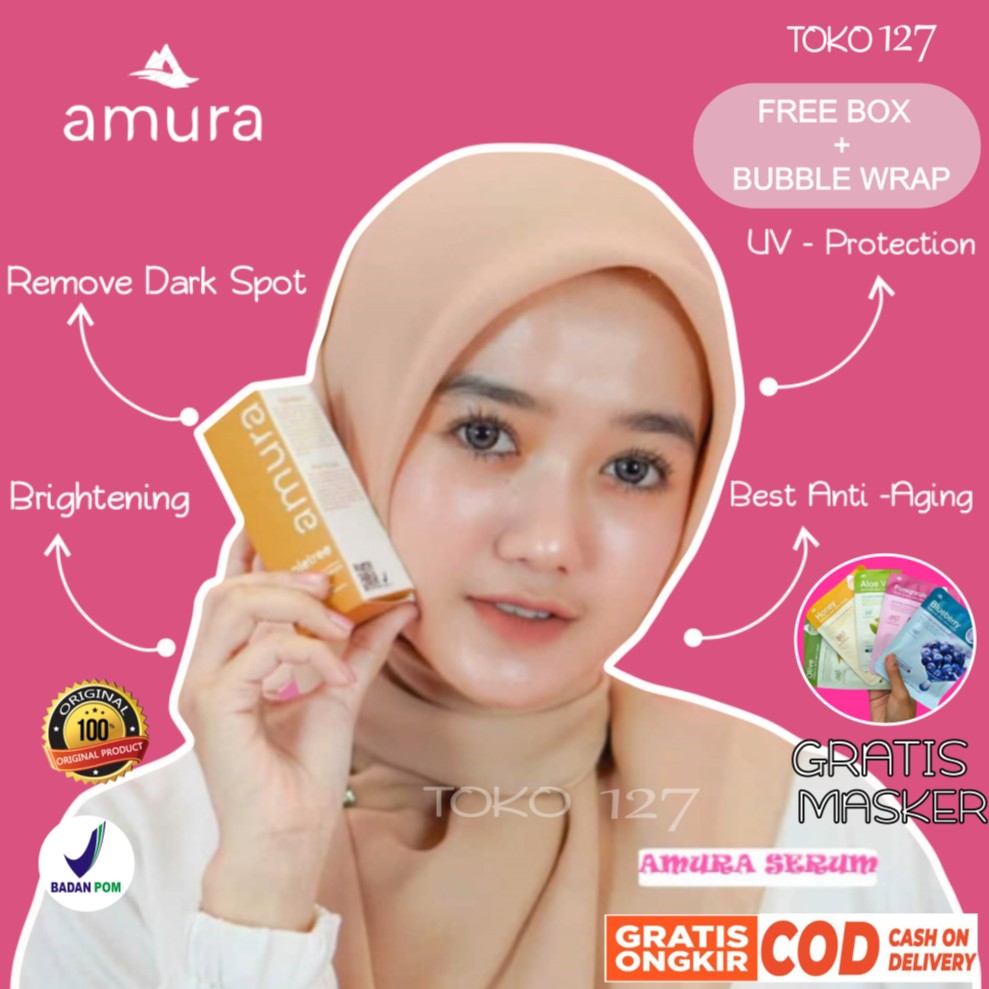 Amura Expert Serum Skin Care Skincare Serum Wajah Vitamin C Glowing Jerawat Acne 100% Original Asli