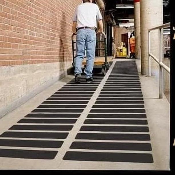 

➩ Isolasi Anti Slip KM Hitam-kuning 2" x 5M Safety Walk KM Lakban Lantai ✶