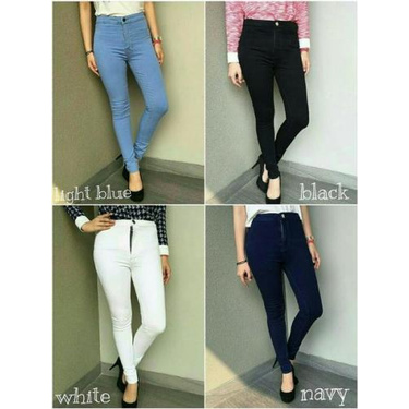 JEANS HIGHWAIST PINGGANG TINGGI WANITA / JEANS HIGHWAIST PINGGANG TINGGI POLOS WANITA