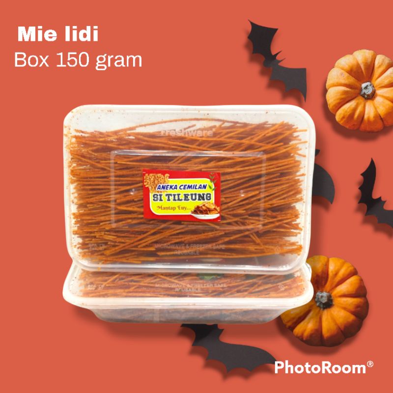 

mie lidi kemasan box 150gram.mie lidi si tileung