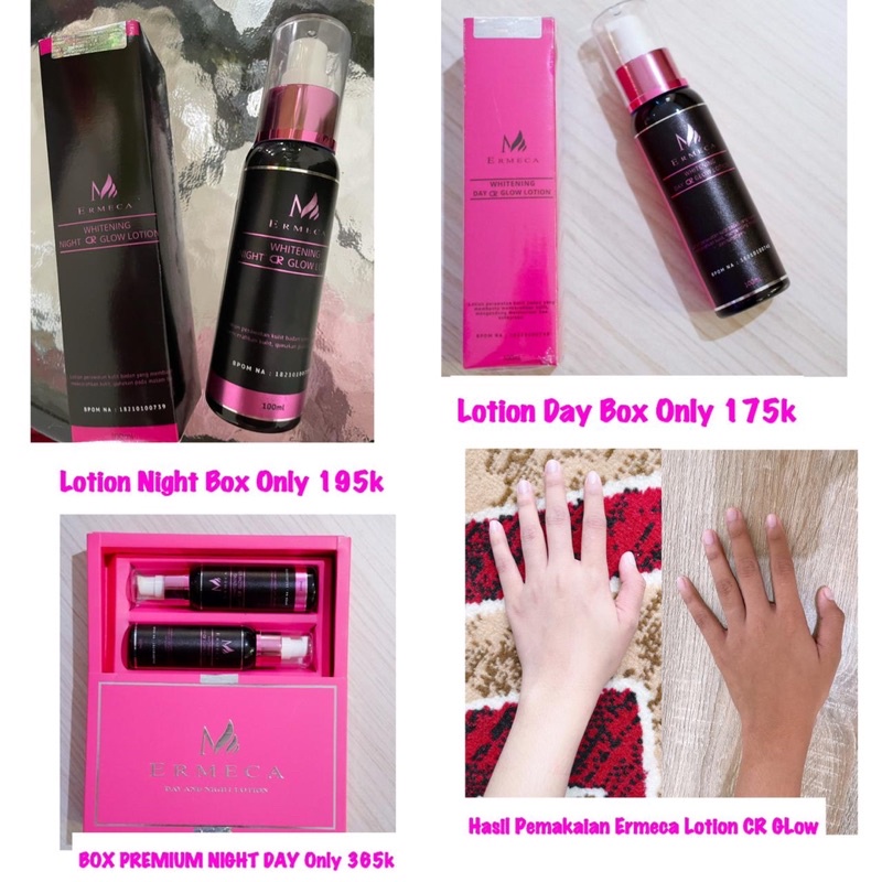 ERMECA CR GLOW BODY LOTION || HANDBODY PEMUTIH