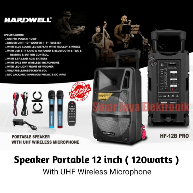 SPEAKER PORTABLE 12 INCH HARDWELL HF12B PRO HF 12B PRO