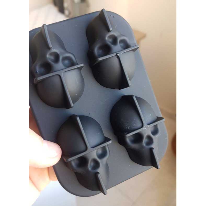 Cetakan Es Batu Model Skull Tengkorak BPA Free Silicone Silikon Anti Pecah Ice Maker Food Grade