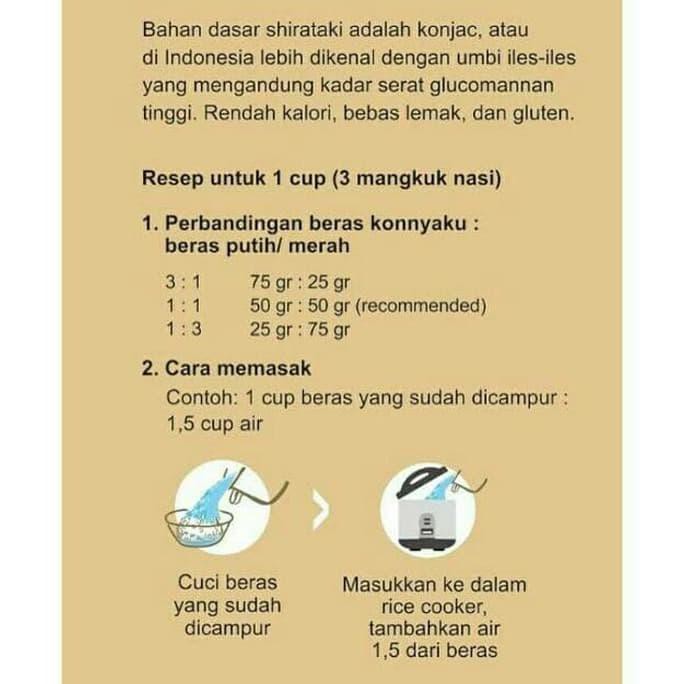 

BERAS- BERAS SHIRATAKI RENDAH KALORI / LOW CARBS SHIRARATAKI 500 GRAM -UNGGULAN.