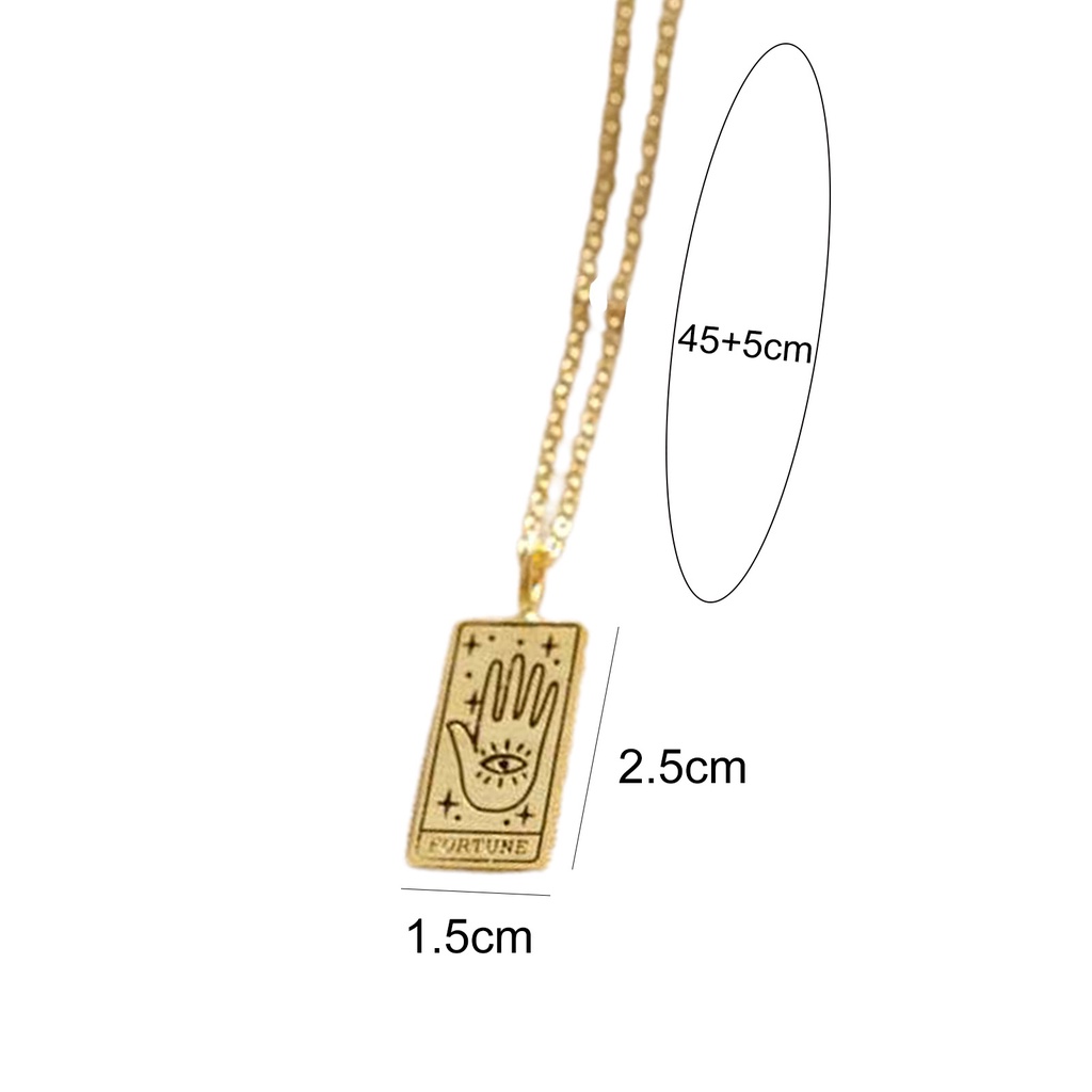 Hu Hu Hu Hu Hu Alat Bantu Pasang Kacamata♡ Kalung Rantai Leher Adjustable Bentuk Tarot Bahan Alloy Untuk Unisex