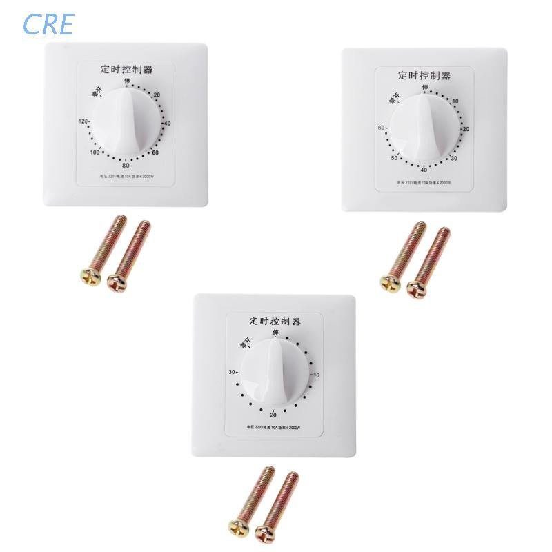 CRE  AC 220V Timer Switch Control Pump Mechanical Countdown Control Interruptor 30/60/120 Minutes