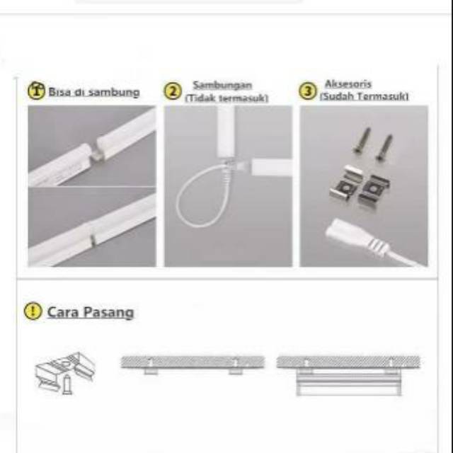 LAMPU TL NEON T5 LED 6 WATT 30 cm TUBE WARNA - WARNI