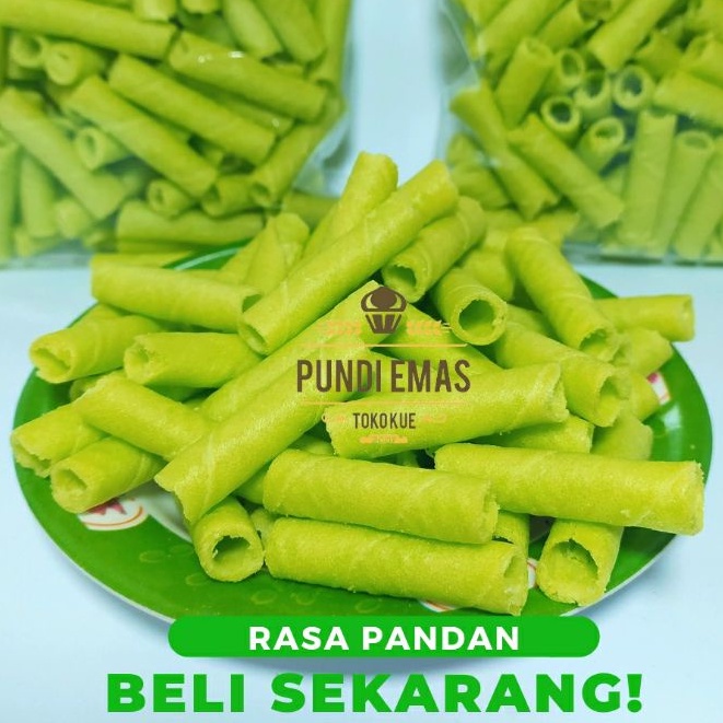 Astor Wafer Stik Rasa Pandan / Wafer Roll Pandan / Twister Mini Kiloan 250 Gram