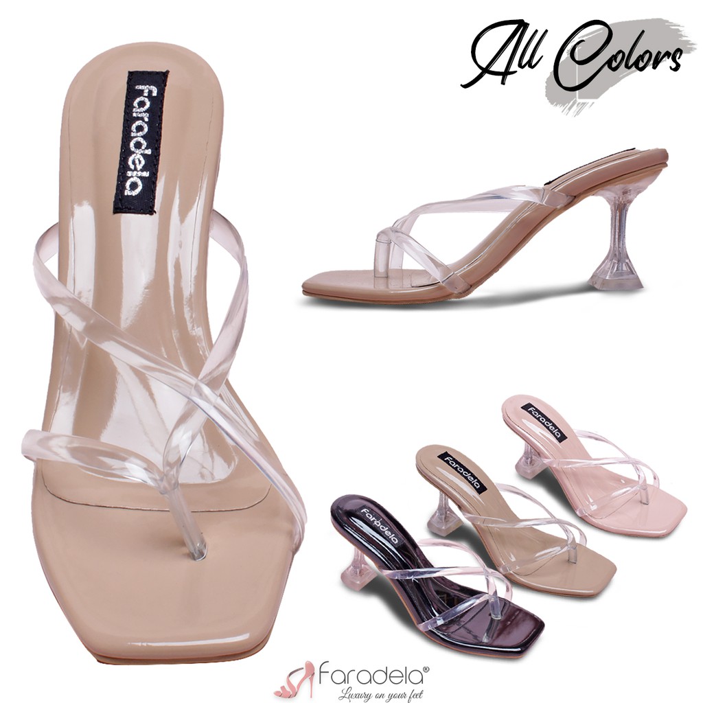  SANDAL  WANITA HEELS TALI  BENING  CANTIK FARADELA F01 209 7 