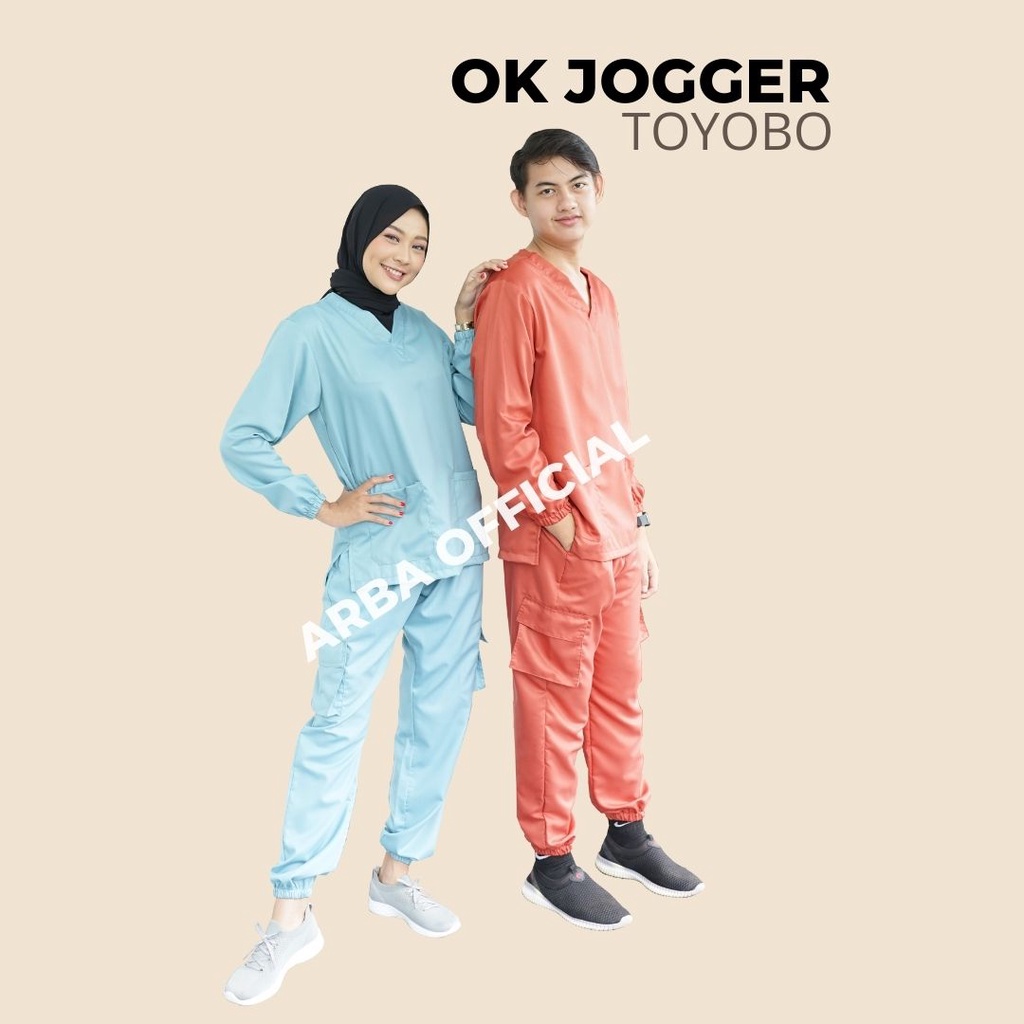 Jual Baju Ok Oka Jogger Cargo Toyobo Jaga Dokter Scrub Medis Perawat