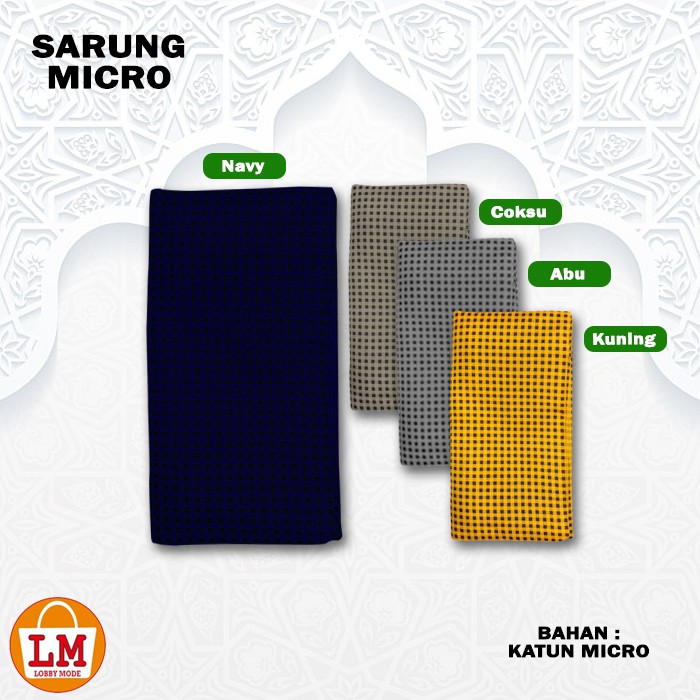 TERMURAH TERBARU Fashion Pria Muslim SARUNG MICRO Bahan Katun Micro Ukuran Jumbo Dewasa LMS 24239