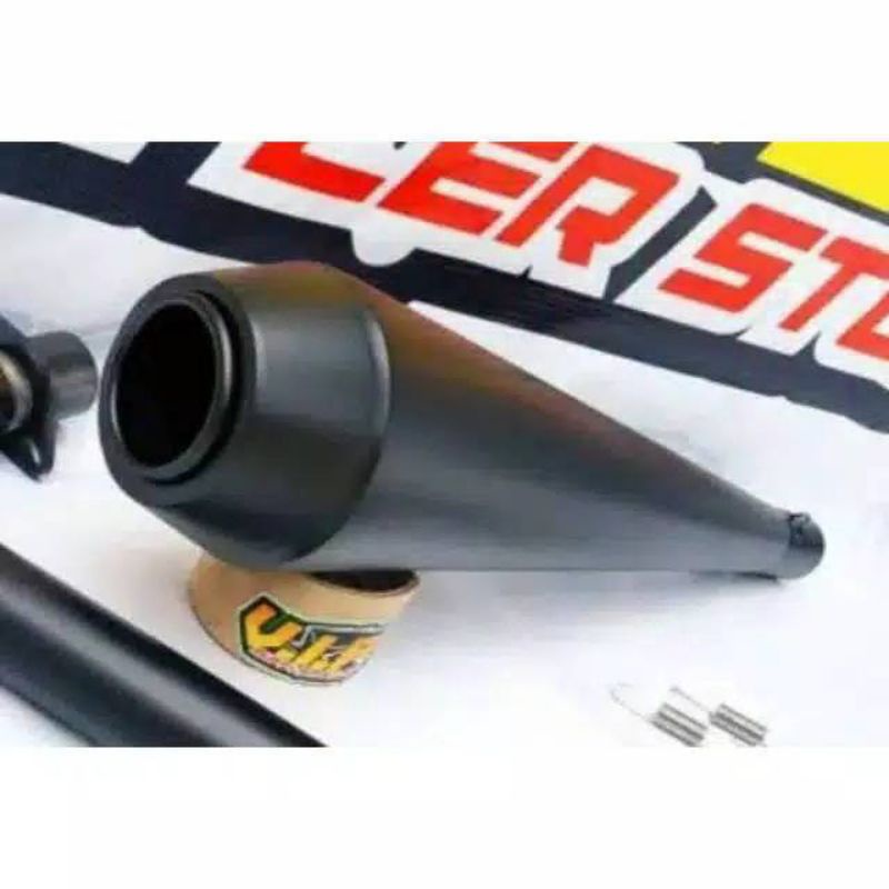 KNALPOT JAPSTYLE HITAM DOFF FU SONIC CBR TIGER VIXION GL MEGAPRO MX DLL