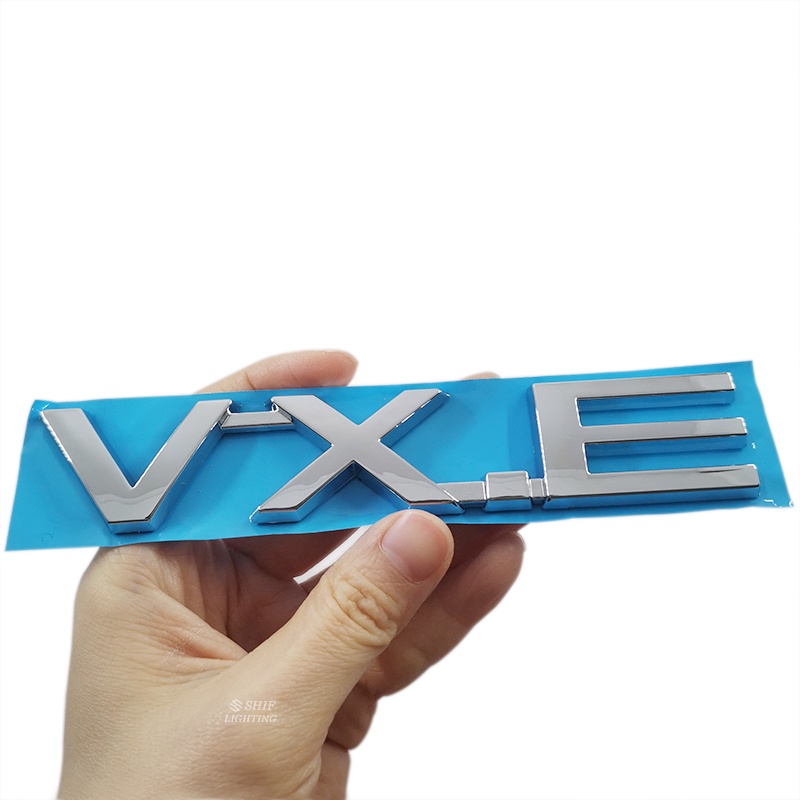 1pc Stiker Emblem / Badge Tulisan VXE VX.E Bahan ABS Untuk Mobil TOYOTA Land Cruiser VXE