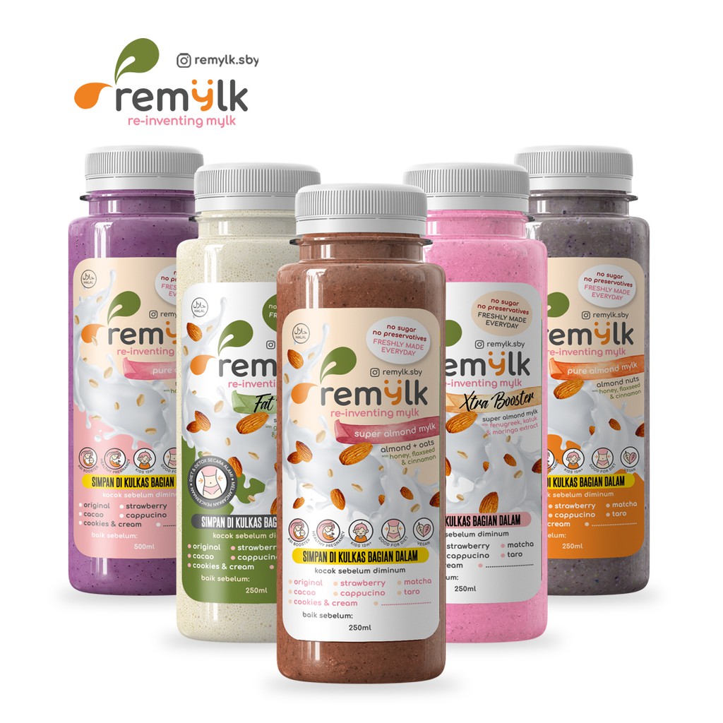 

(SATUAN) Remylk - Susu Almond & Oat (REG / Xtra Booster / Fat Burner / Pure Almond / Pure Oat)