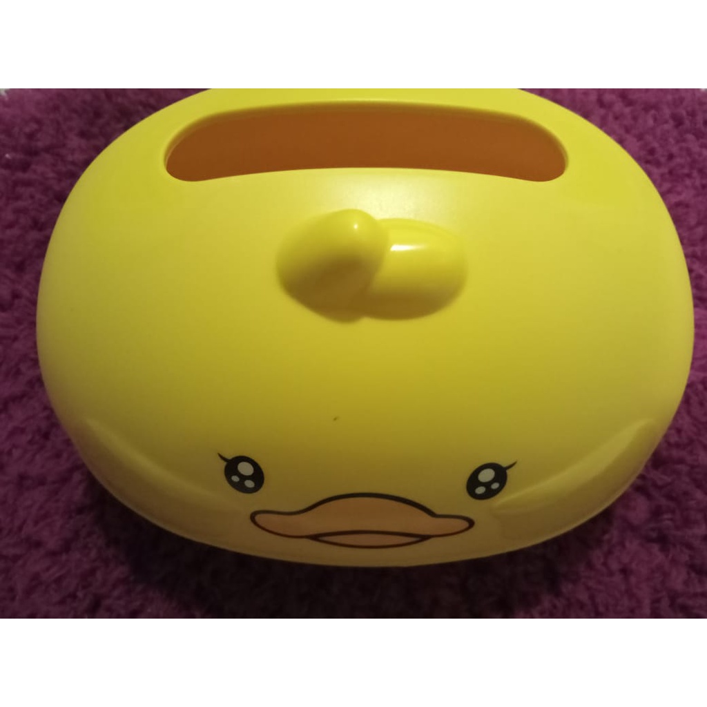 (BOW) Tempat Tissue Karakter Kartun Bebek Wadah Penyimpanan Tisu Unik 6LK20