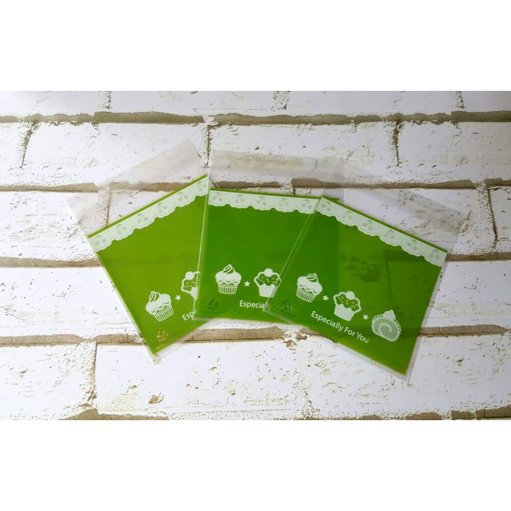 

Plastik Fancy Cookies - Kue - Permen - Accessories Cupcake Green 10x10