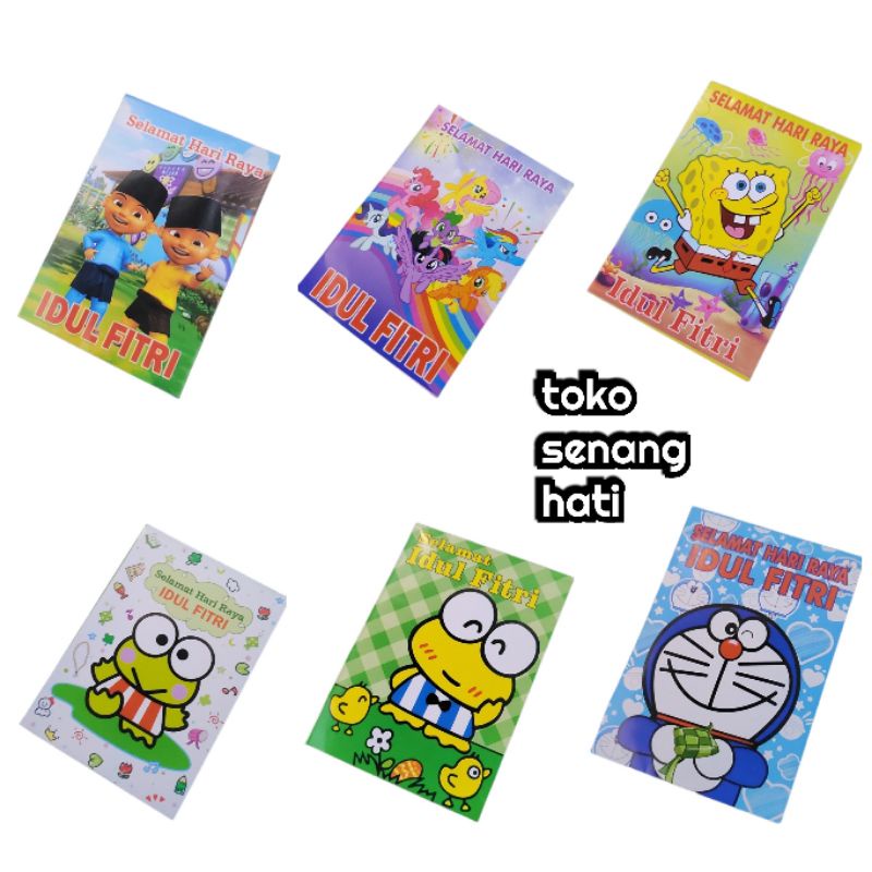 

amplop lebaran karakter kartun / angpao lebaran