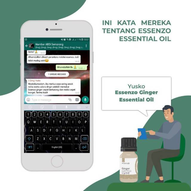 Makassar Essenzo Ginger Essential Oil Origina - Meresahkan ASMAl