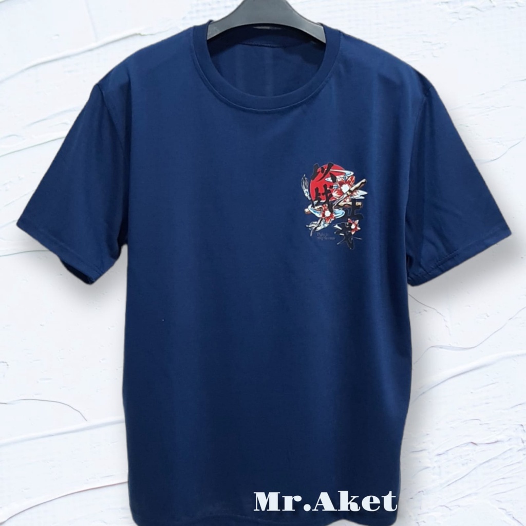 Kaos cowok lengan pendek motif distro terbaru edisi tahun baru bahan katun adem dan nyaman dipake ukuran dewasa L.XL