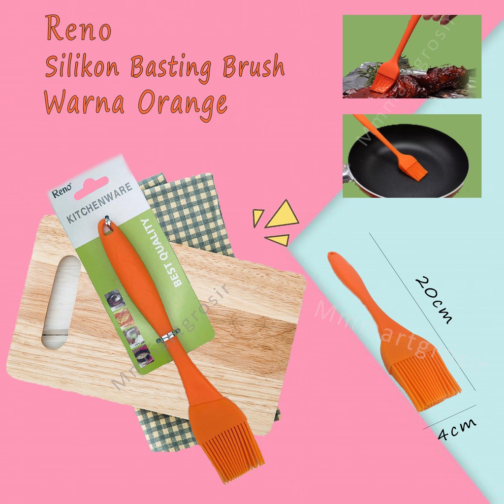 Reno / Silicon Basting Brush+Plastik Handle / Orange