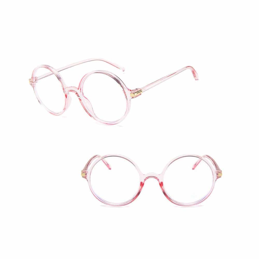 Kacamata Anti Radiasi [ Pink ] Bulat (Design Korea) Pria dan Wanita - HM487