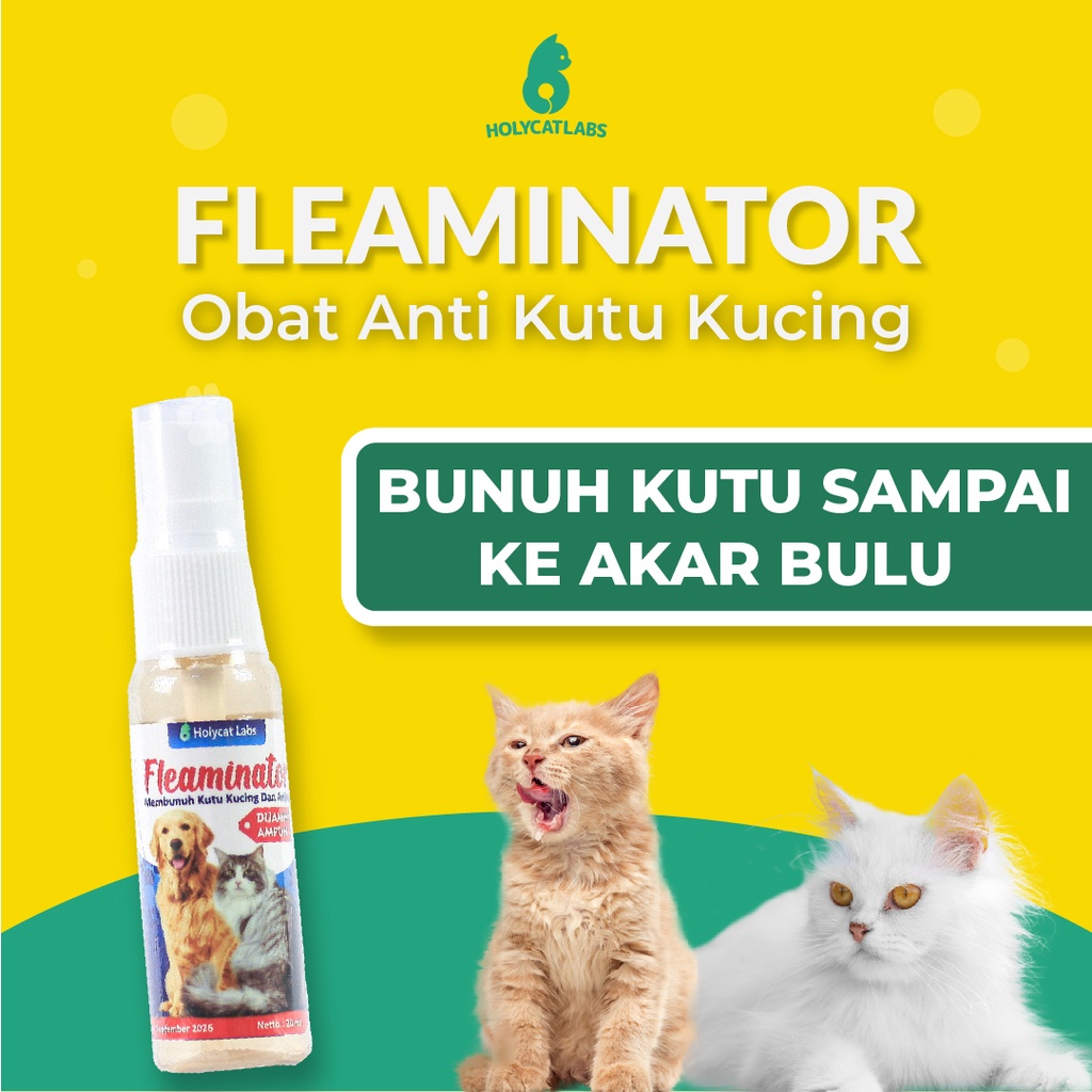 Jual Obat Kutu Kucing Anjing Fleaminator Spray 20 ML Shopee Indonesia