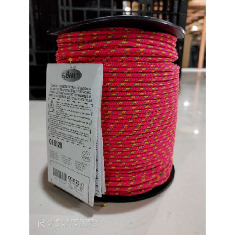 TENDAKI Beal Tali Prusik 3mm -  4mm - 5mm  Harga Per 1 Meter