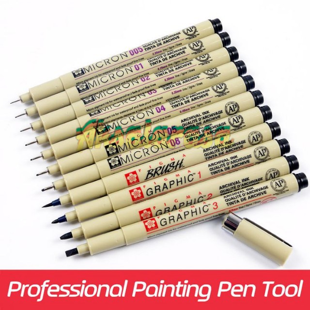Sakura Pigma Micron Drawing Pen & Sakura Pigma Micron Brush Pen