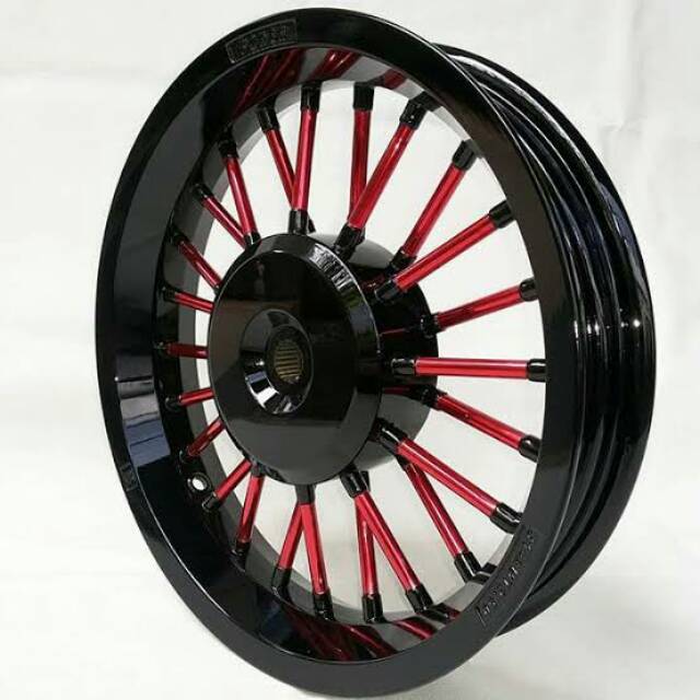 Velg Racing Power Andong Beat, Vario Lama, Scoopy Black Gold Dan Black Red