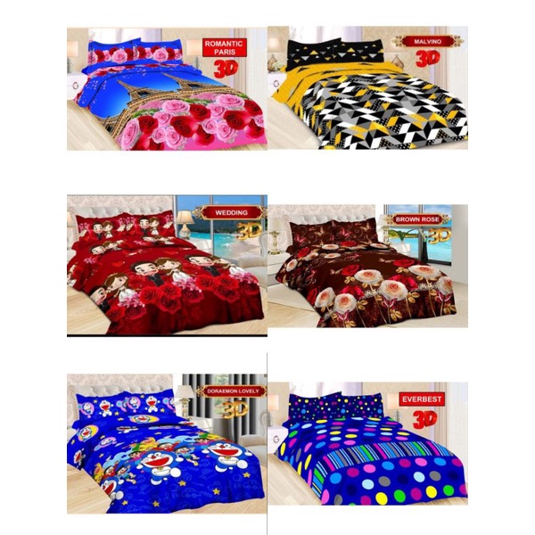 Sprei Bonita Single 120x200 cm Motif Baru / Doraemon, America , White Swan