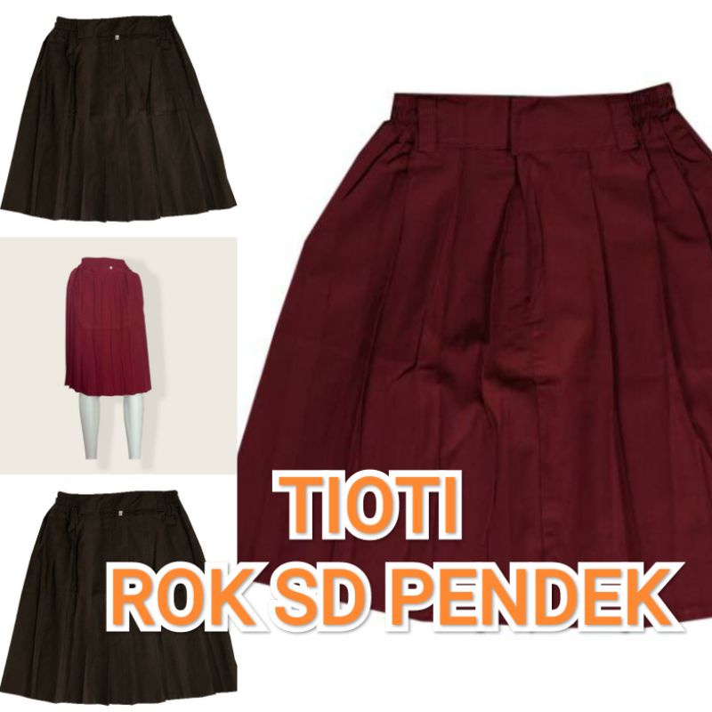 ROK SD MERAH PENDEK / ROK SD PRAMUKA PENDEK / TIOTI / TIOTI ROK SD PENDEK / TIOTI ROK MERAH / TIOTI 