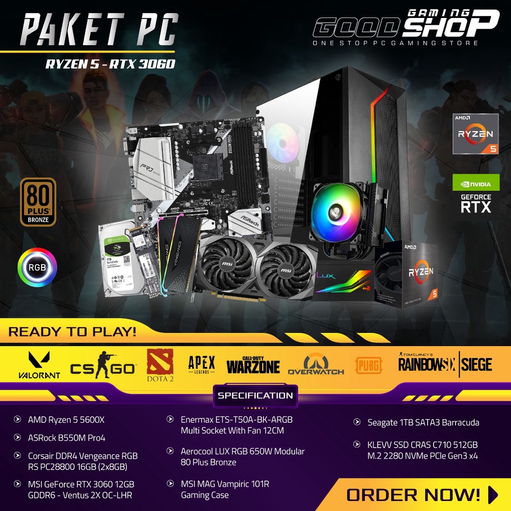 paket PC Ryzen 5 -RTX 3060