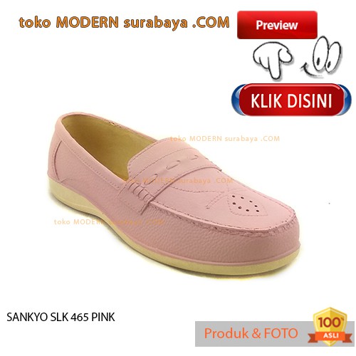 SANKYO SLK 465 PINK sepatu wanita sepatu slip on karet murah